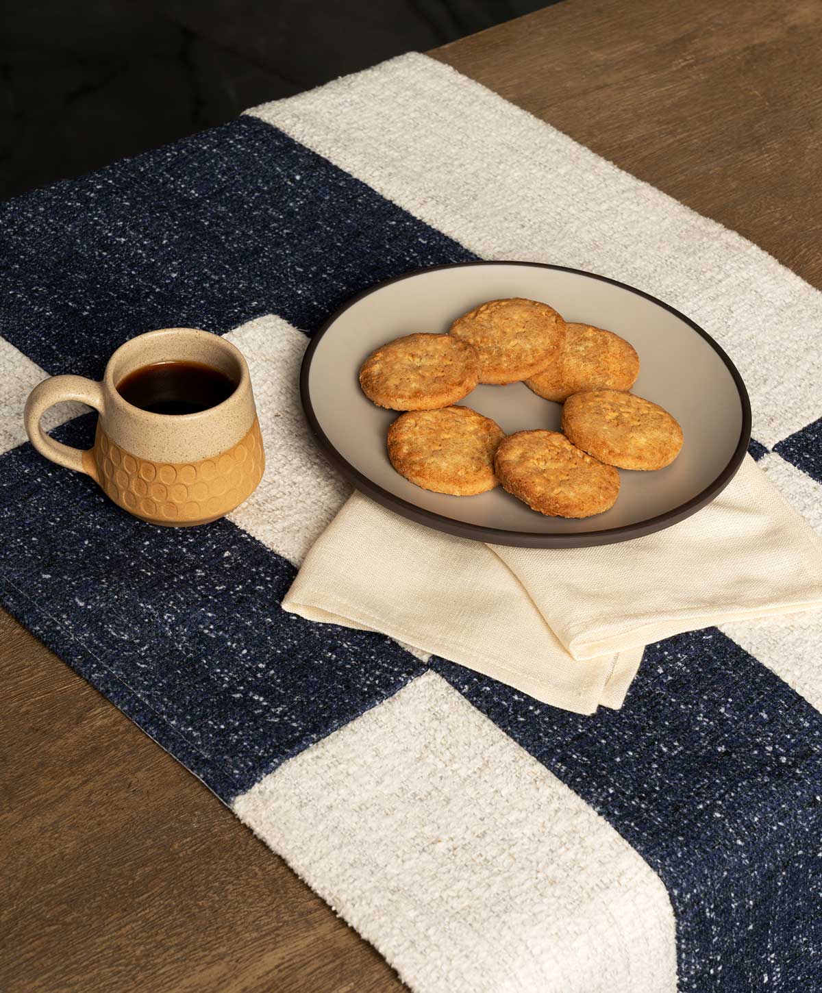 Table linens include table runners and table mats or placemats